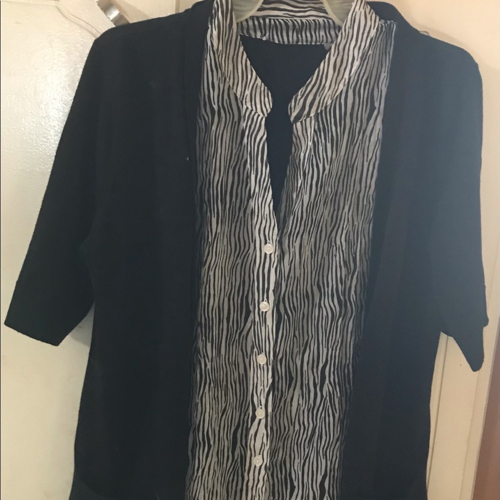 Saks fifth avenue two piece zebra print top perfect condition never worn